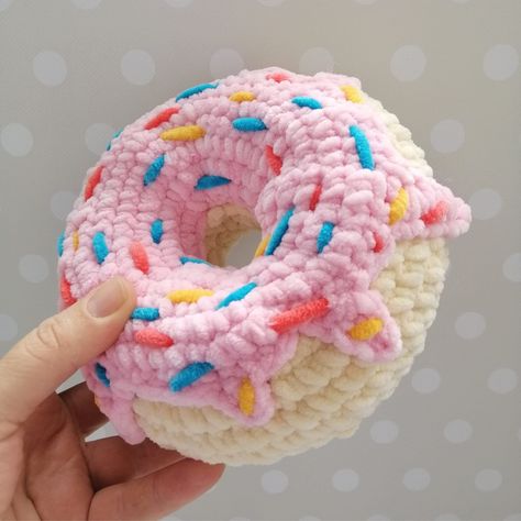 Amigurumi crochet donut, Crochet donut pillow, Crochet Stuffed Toys, Donut Plushie, Kawaii plushies toy, Crochet food, Plushie cushion. This plush donut is a wonderful toy or pillow for kids and adults. It is crocheted from super soft plush yarn. In general, the donut is very pleasant to the touch and you will not want to part with such a toy. This delicious donut has zero calories.)) Colour: If you want the donut and glaze of another color, please tell me the color from the palette and I will g Crochet Donut Pillow, Donut Crochet, Crochet Stuffed Toys, Crochet Donut, Doughnut Pillow, Donut Pillow, Food Pillows, Pillow Crochet, Plush Yarn