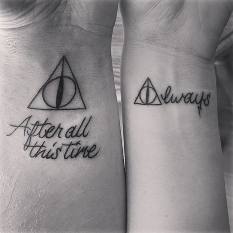 Let It Be Tattoo, Wrist Tattoos Girls, Always Tattoo, Couple Tattoos Unique, Aesthetic Tattoos For Men, Triangle Tattoos, Harry Potter Tattoos, Harry Potter Tattoo, Aesthetic Tattoos