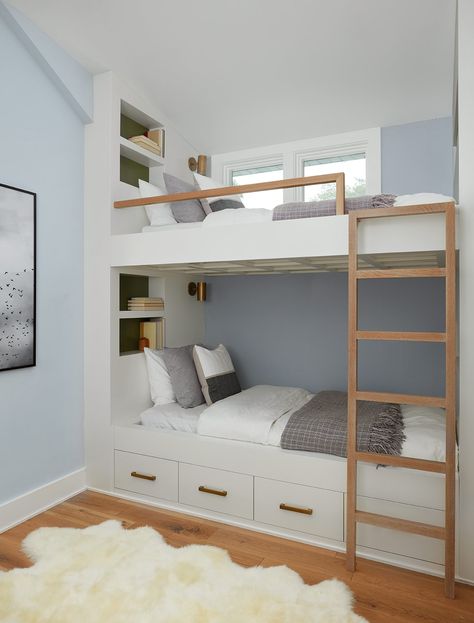 Full Built In Bunk Beds, Custom Made Bunk Beds, Built In Bunk Beds Small Room Modern, Small Space Bunk Beds, Custom Bunk Beds Built Ins For Kids, Built In Bunk Beds Full Size, Custom Built In Bunk Beds, Built In Bunks Small Room, Bunk Beds For Small Space