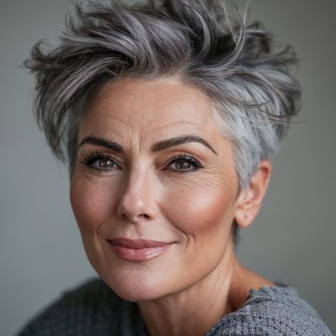 magnific IbZQv02nQiFtXGiHEZmu Salt and Pepper Pixie Salt And Pepper Hair, Salt And Pepper Hair Short, Pixie Gray Hairstyles, Short Gray Hairstyles Over 60, Salt And Pepper Pixie Haircut, Short Salt And Pepper Hair, Short Grey Hairstyles, Grey Short Hair, Hair Color Ideas Trendy