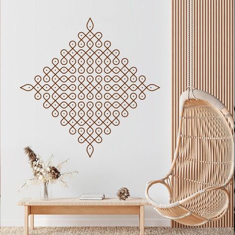 Kolam Wall Sticker, Wall Decal, Decor for Home, Studio, Patterns, Mandala, Removable Vinyl Sticker, Folk Indian Drawing, Wall Art 15 Patterns Mandala, Indian Drawing, Drawing Wall Art, Drawing Wall, Sticker Wall, Easy Rangoli Designs, Sticker Mural, Decoration Stickers, Kolam Designs