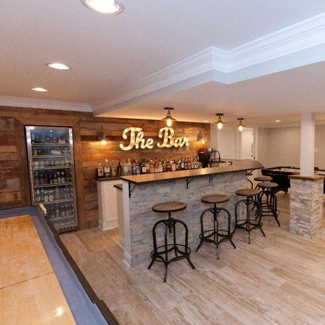 Basement Kitchenette, Bathroom Basement, Basement Entrance, Home Bar Rooms, Basement Remodel Diy, Bar In Casa, Basement Bar Designs, Kursi Bar, Man Cave Basement