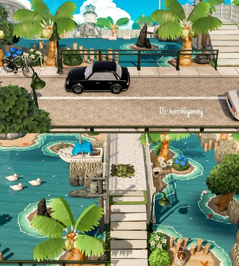 Horrible Gaming, Colin Crossing, Dream Address, City Island, Island Theme, Palm Spring, Tropical Animals, Animal Crossing Pocket Camp, Aquarium Design