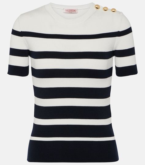 Red Carpet Ready, Cotton Jumper, Van Cleef Arpels, Boutique Online, Knitted Tshirt, Striped Sweater, Lady Dior, Striped Knit, Cotton Sweater