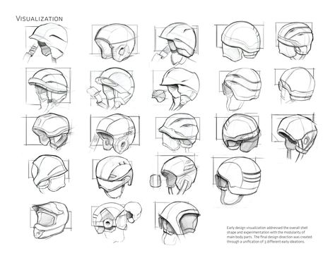 Helmet Sketch, Industrial Sketch, Fashion Study, Product Sketches, Ski Design, Helmet Drawing, Different Drawing Styles, Biker Helmets, Helmet Concept