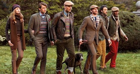 Country Style with shoulders slimmer than in the 20s with Thom Browne length polo #polo #elections Hunting Fashion, Mode Country, Gentleman Mode, British Country Style, Style College, Style Anglais, Ralph Lauren Fall, English Country Style, Country Fashion