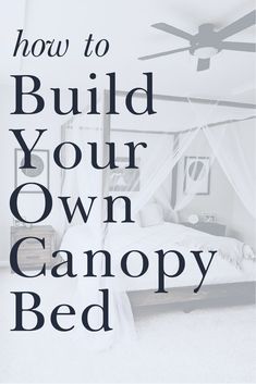 Do you want a romantic getaway? Create a romantic DIY canopy bed with these easy instructions so every day can feel like a vacation. Plans for California King, King, and Queen beds are provided. #canopybed #diycanopybed #craftedbythehunts Diy Canopy Bed, Lavender Bedroom, Beautiful Bed Designs, Headboard Inspiration, Canopy Bed Diy, Restoration Hardware Style, 4 Poster Beds, Canopy Bed Frame, Canopy Frame