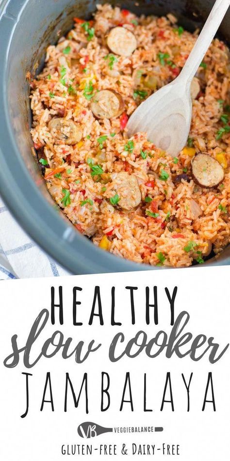 Slow Cooker Jambalaya, Crockpot Dinner Recipes, Vegan Jambalaya, Vegan Slow Cooker Recipes, Vegan Crockpot, Vegan Slow Cooker, Vegetarian Crockpot Recipes, Soya Mumu, Jambalaya Recipe