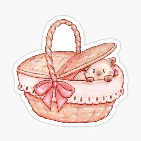 How To Draw A Picnic Basket, Cute Picnic Basket Aesthetic, Picnic Cute Drawing, Picnic Basket Drawing, Picnic Basket Illustration, Picnic Basket Aesthetic, Cottagecore Aesthetic Picnic, November Prompts, Basket Sketch