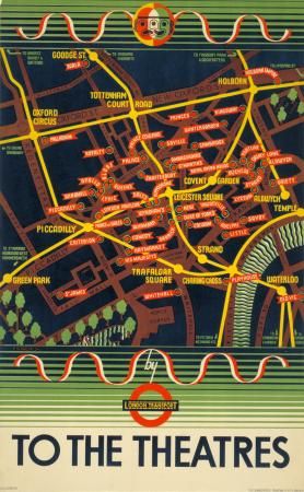 Transport Map, London Travel Poster, London Transport Museum, Vintage Theatre, Transportation Poster, Underground Art, London Poster, Railway Posters, London Transport