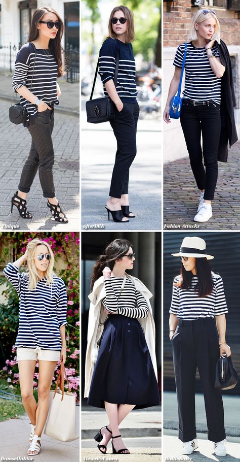 Basics: Stripes & Dark Blue Striped Navy Shirt Outfit, Navy Blue Striped Shirt Outfit, Navy Stripe Top Outfit, Blue Striped Top Outfit, Striped Tshirt Outfits, Blue Striped Shirt Outfit, Planned Outfits, Striped Top Outfit, Outfits With Striped Shirts