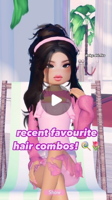 dti outfit ideas on Instagram: "hope you like these cute hair combos! follow for more dress to impress outfit hacks and ideas! 💗 . . . . . . . . [roblox, dress to impress, outfit ideas] . . . . . . . . . . . . #roblox #robloxdresstoimpress #robloxedits #dresstoimpress #dtiroblox #dtioutfits #dtioutfitideas #outfitideas #haircombo #summer #summerupdate #dtisummerupdate #fyp #fypシ #exp #explore #explorepage #viral #trend #trendingreels #trending" Dress To Impress Outfit Hacks, Outfit Hacks, Roblox Dress, Dti Hacks, Cute Hair, Viral Trend, Spring Break, Follow For More, Cute Hairstyles