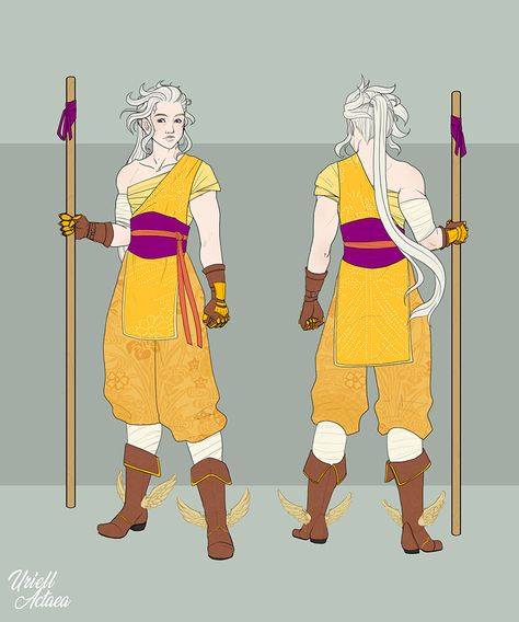 Protector Aasimar, Aasimar Monk, Monk Outfit, Dnd Monk, Monk Dnd, Half Orc, I Did A Thing, Dnd Inspiration, D D Character Ideas