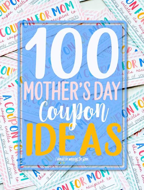 100 Mother's Day Coupon Ideas: Need some fun ideas to fill in the blanks on those coupons for mom? These 100 ideas will fit the bill. Includes a list of free printable Mother's Day coupons, too. Coupon Ideas For Mom, Mom Coupon Book, Coupons For Mom, Coupon Book Diy, Printable Coupon Book, Mother's Day Coupons, Mom Coupons, Basketball Background, Diy Coupons