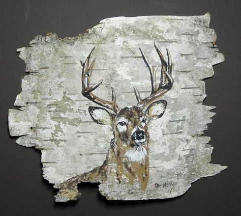 Birch Bark Crafts Diy, Birch Bark Art, Birch Bark Decor, Tree Bark Crafts, Bark Crafts, Bark Painting, Birch Bark Crafts, Birches Painting, Wood Bark