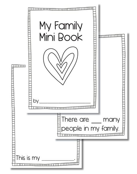 My Family Unit Preschool, About My Family Project, My Family Books For Preschool, My Relatives Preschool, Family Projects For Kindergarten, The Family Book Activities, Family Day Preschool, Preschool Books About Family, God Made My Family Preschool Craft