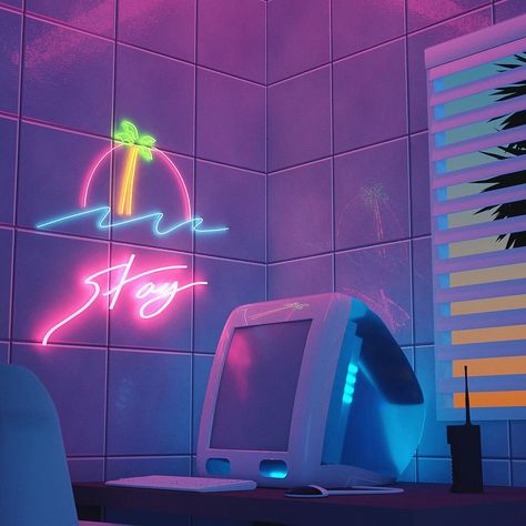 Space Grunge, Vaporwave Art, Neon Room, New Retro Wave, Aesthetic Space, Cyberpunk Aesthetic, Vaporwave Aesthetic, Neon Aesthetic, Retro Waves