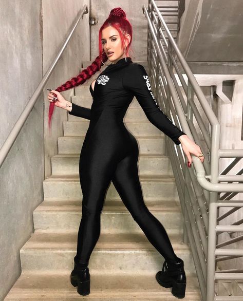 Justina Valentine ❣ on Instagram: “Clearly this was my favorite outfit all season cuz it gave me a lil ass❗️😹🙏🏼 Thx @fashionnova 🔥🖤 #WildNOut” Justina Valentine, Valentine Hair, Valentines Lingerie, Valentines Outfits, Cosplay Outfits, Red Hair, Fashion Nova, Favorite Outfit, Give It To Me