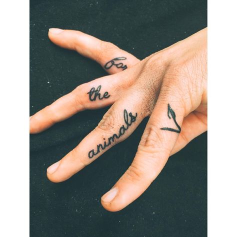 Vegan fingers tattoo by Zaya Hastra Tattoo Fingers, Fingers Tattoo, Related Tattoos, Vegan Tattoo, Fairy Tattoo, Finger Tattoos, Picture Tattoos, Back Tattoo, Jesus Fish Tattoo