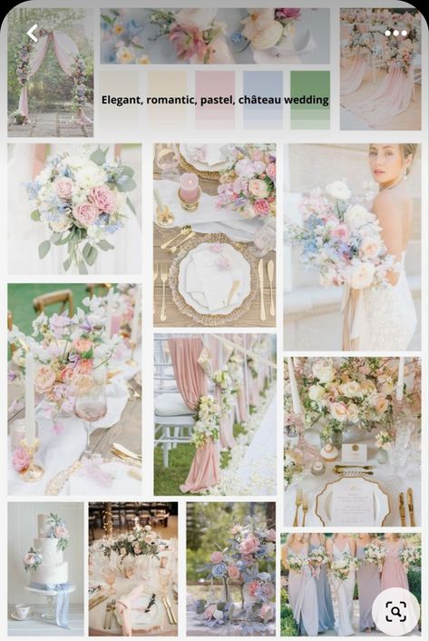 Pastel Wedding Colors, Pastel Wedding Theme, Wedding Theme Color Schemes, Blue And Blush Wedding, Wedding Color Pallet, Pastel Wedding Flowers, Spring Wedding Colors, Wedding Palette, Future Wedding Plans