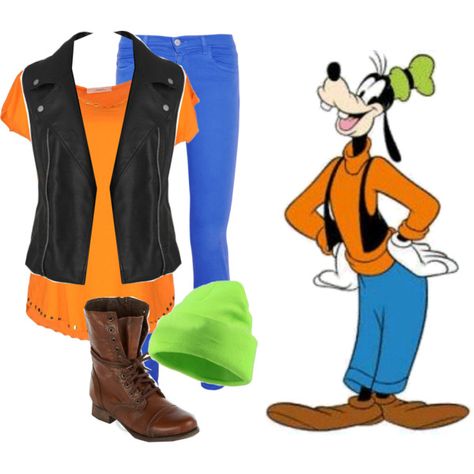 Goofy Halloween Costume Women, Goofy Disney Outfit, Goofy Outfit Ideas, Goofy Costume Diy, Diy Goofy Costume, Goofy Cosplay, Homecoming Costumes, Goofy Outfits, Storybook Costumes