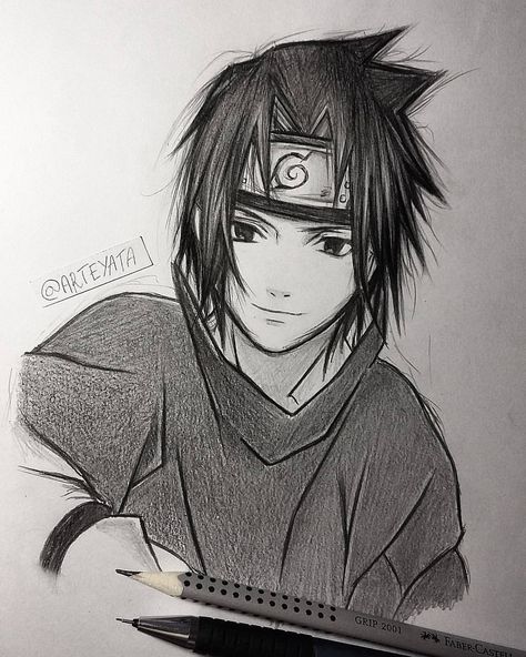 @arteyata on Instagram: “Quick warm up sketch before I start working on my new drawing Sasuke definitely should smile more…” Drawing Sasuke, Sasuke Drawing, Uchiha Fanart, Naruto Drawings Easy, Naruto Sketch Drawing, Naruto Sketch, Naruto Drawings, Uchiha Sasuke, Naruto And Sasuke