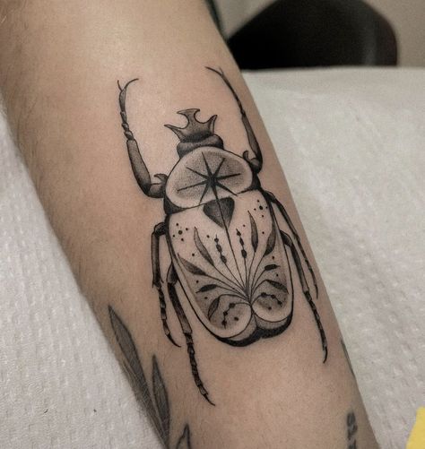 Scarab Tattoo, Beetle Tattoo, Insect Tattoo, Bug Tattoo, Moth Tattoo, B Tattoo, Desenho Tattoo, Aesthetic Tattoo, Tattoos Gallery