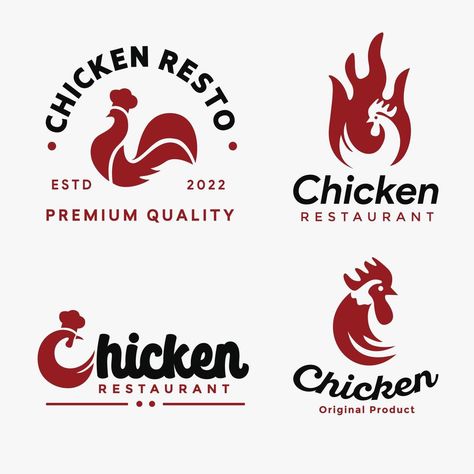 simple minimalist chicken logo vector collection for companies and restaurants Chicken Restaurant Logos, Chicken Restaurant, Chicken Logo, Chicken Shop, Butcher Shop, Logo Restaurant, Logo Banners, Cityscape Photos, Heart With Arrow