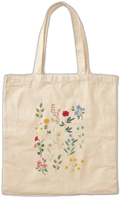 Hand Painted Tote Bags, Wildflower Bouquets, Gouache Color, Painted Tote, Wildflower Bouquet, Bouquet Design, All Flowers, Cotton Tote Bag, Cotton Totes