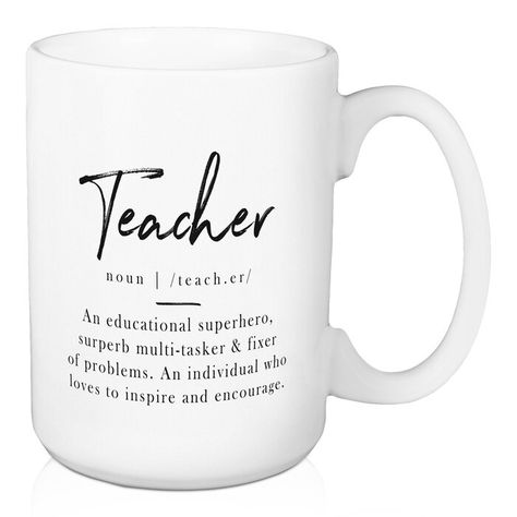 Trinx Teacher Definition Mug | Wayfair.ca Mugs For Teachers, Teacher Definition, Teacher Coffee Mug, Teacher Mug, Cups And Mugs, Micro Onde, Mug Designs, Gratitude, Cocoa