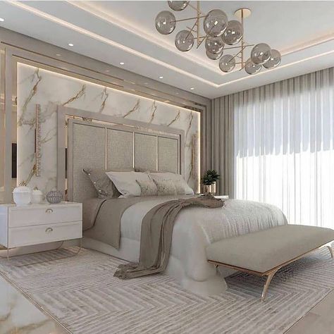 ⚫️ Billionaire's Interior ⚫️ on Instagram: “What's your favorite feature in this bedroom design. Tag someone who will love to see this. Don't forget to share your thoughts with us.…” Luxe Bedroom, Luxury Room Bedroom, Bedroom Interior Design Luxury, Modern Luxury Bedroom, Bed Design Modern, Luxury Bedroom Design, Luxury Bedroom Master, Bedroom Decor Design, Bedroom Bed Design