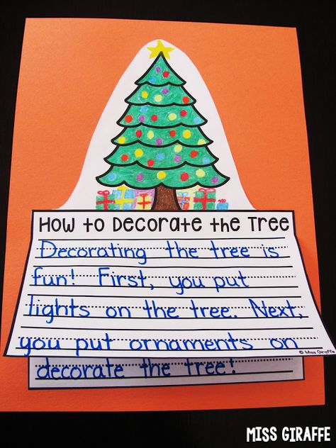 How to Decorate a Christmas Tree and other fun writing activities for December Christmas Tree Kindergarten, Tree Kindergarten, December Writing Prompts, December Lessons, December Writing, Holidays Crafts, Fun Writing Activities, Decorate A Christmas Tree, Second Grade Writing