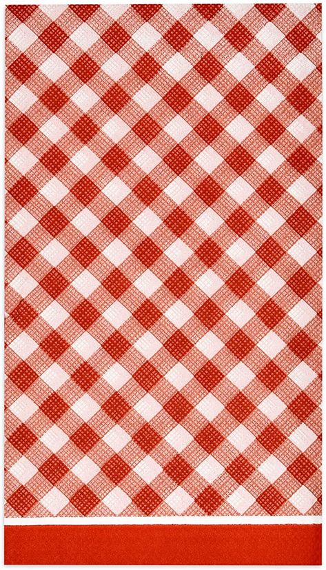 Amazon.com : 100 Red Gingham Guest Napkins Disposable Paper Pack Red & White Checkered Plaid Dinner Hand Napkin for Picnic Barbecue Grilling Bathroom Wedding Birthday Party Baby & Bridal Shower Decorative Towels : Health & Household Red Scrapbook Paper, Checkered Paper, Wedding Bathroom, Presentation Slides Design, Picnic Towel, Slides Design, Dance Ideas, Color Trends Fashion, Camp Wedding