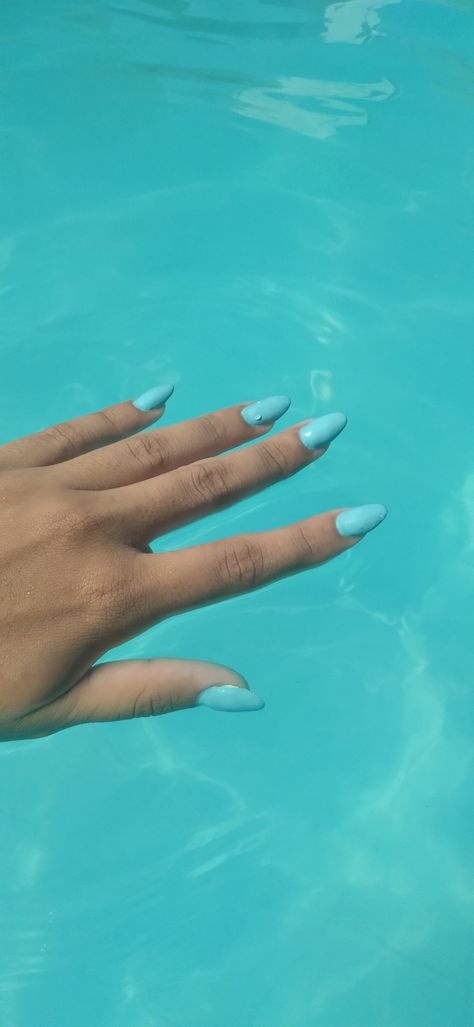 Cyan Blue Nails, Cyan Nails, Cyan Colour, Light Cyan, Cyan Blue, Beauty Goals, Beauty Regimen, Pink Makeup, Dream Nails