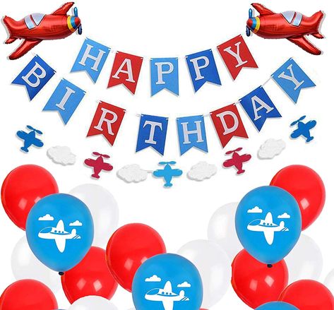 Plane Theme Birthday Party, Airplane Party Favors, Airplane Party Decorations, Airplane Birthday Party Decorations, Airplane Banner, Airplane Birthday Party, Birthday Table Decorations, Airplane Party, Birthday Napkins