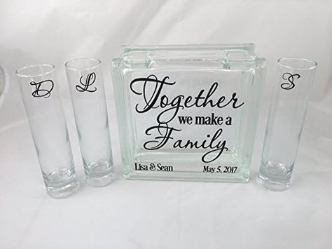 Personalized Blended Family Sand Unity Ceremony Set  Together We Make a Family  3 pouring containers >>> Check out the image by visiting the link. (This is an affiliate link) #Vases Family Unity Sand Ceremony, Sand Unity Ceremony, Sand Unity, Unity Candle Alternatives, Together We Make A Family, Blended Family Wedding, Sand Ceremony Set, Family Unity, Unity Sand Ceremony