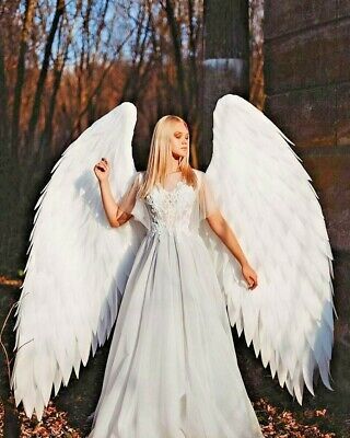 Groups Photo, Angel Wings Cosplay, Fairy Fancy Dress, Theatrical Costumes, Wings Cosplay, Angel Wings Costume, Cosplay Wings, Angel Fashion, White Angel Wings