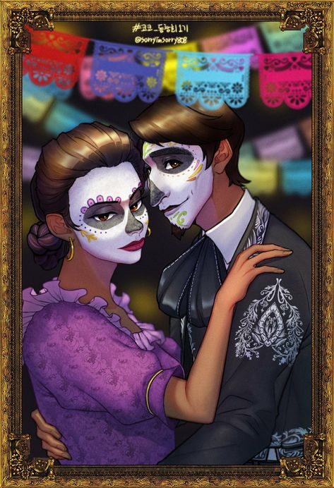 Hector X Imelda, Hector And Imelda, Schaller Watercolor, Funny Disney Cartoons, Hector Rivera, Coco Movie, Coco Disney, Disney Coco, Bruno Madrigal