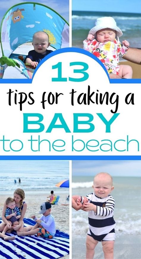 Baby To The Beach Tips, Infant Beach Hacks, Fitted Sheet Beach Hack, Babies At The Beach Tips, 8 Month Old Beach Trip, 3 Month Old Beach Essentials, 3 Month Old Beach Trip, Beach Day With Baby, Summer With A Baby