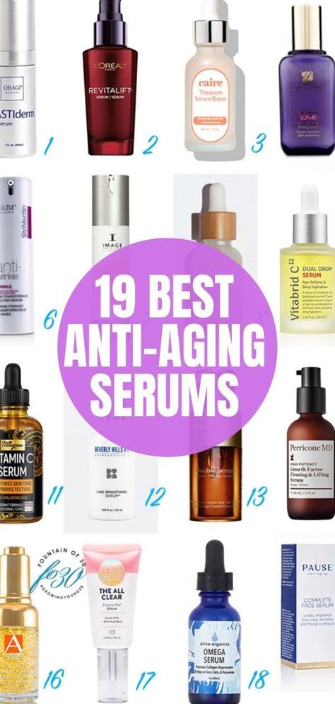 Here are 19 of the best anti aging serums for your face. #antiaging #skincare #beauty #serums Anti Aging Serums, Best Serums, Best Anti Aging Serum, Regular Skin Care Routine, Best Face Serum, Skin Lightener, Proper Skin Care, Beauty Serums, Best Skin Care Routine