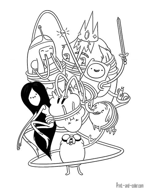 Adventure Time Pictures, Adventure Time Coloring Pages, Adventure Time Drawings, Adventure Time Characters, Adventure Time Marceline, Dinosaur Coloring Pages, Printable Adult Coloring Pages, Cartoon Coloring Pages, Jon Bon Jovi