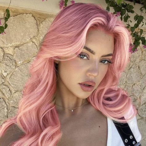 Light Pink Hair Color Ideas, Pink Hair With Bangs, Rainbow Hair Dye, Bubblegum Pink Hair, Baby Pink Hair, Rose Pink Hair, Styles For Black Women, Opal Hair, Hair Black Women