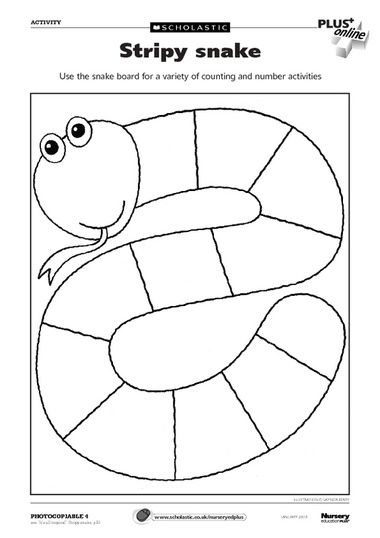 reptile activities for kids | Use the snake board for the children to carry out a variety of ... Snake Worksheet, Snake Activity, Reptiles Preschool, Reptiles Activities, Early Years Teaching, Snake Crafts, Jolly Phonics, Number Activities, Daycare Crafts