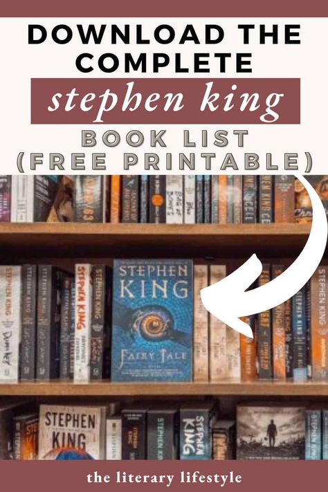 Stephen King Books in Order: Complete Reading Guide Stephen King Checklist, Stephen King Books List, All Stephen King Books, Reading Checklist, Steven King, Celebrity Books, Reading Guide, Stephen King Books, The Dark Tower