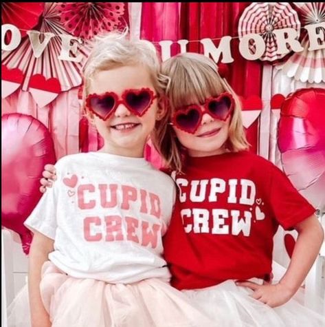 Cupid Crew - Short Sleeve Child Shirt | Kids Valentine Tee | Valentine's Day | Valentine Shirt | Girl Valentine Shirt | Kid Valentine Tee #kidsfashion #kidsootd #backtoschooloutfit #holidayoutfit #birthdayoutfit #partyoutfit #minifashionista #stylemini #instakids #fashionkids #toddlerfashion #bigkidstyle #teenfashion #Valentinesday #toddlervalentinesdayoutift #amazonfashion Mom And Me Valentine Shirts, Valentines Shirts For Kids, Valentines Shirts, Girls Valentine Shirt, Kids Valentines Shirts, Monogram Sweater, Crochet Hearts, Toddler Valentines, Mommy And Me Shirt