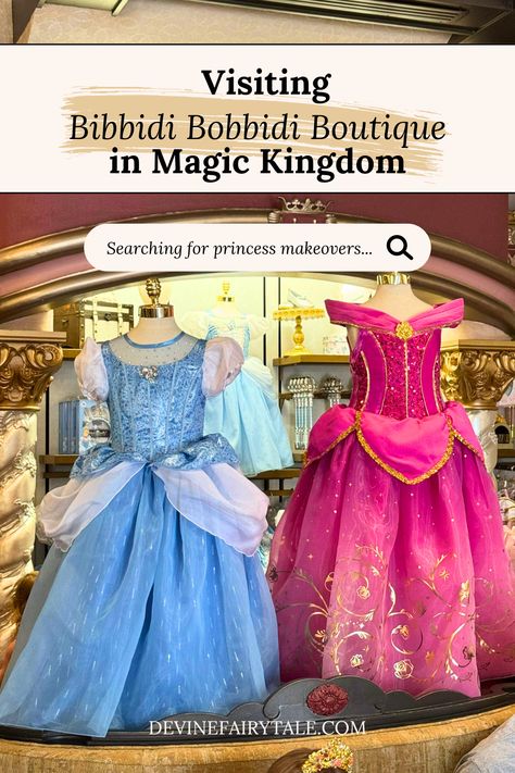 Princess Makeovers: Visiting Bibbidi Bobbidi Boutique in Magic Kingdom Disney Princess Gowns, Fairytale Disney, Bibbidi Bobbidi Boutique, Face Gems, Princess Gown, Princess Dresses, Crystal Tiaras, Disney World Tips And Tricks, Fairy Godmother