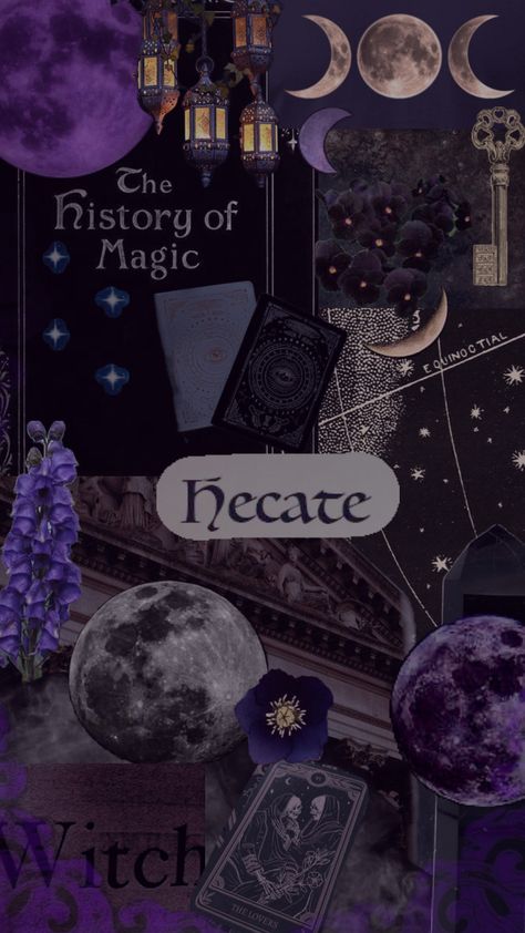 #hecate #purple Witch Wallpaper, Witchy Wallpaper, Goddess Energy, Percy Jackson Art, Witchy Vibes, Purple Wallpaper, Better Life Quotes, Pastel Goth, Greek Mythology