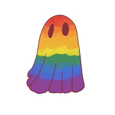 digital drawing of a ghost in the colors of the pride flag Pride Profile Picture, Lbgt Flag, Rainbow Ghost, Pride Ghost, Rainbow Flag Pride, Lgbt Art, Flag Art, Taste The Rainbow, Lgbtq Pride