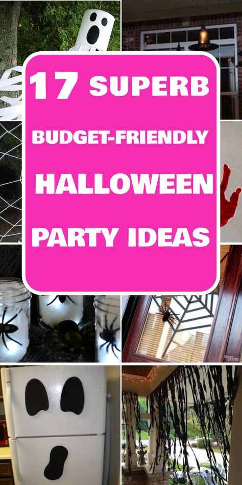 17 superb budget-friendly Halloween party ideas. Halloween Party Ideas On A Budget, Low Cost Halloween Decor, Halloween Party On A Budget, Easy Halloween Party Decor, Cheap Halloween Party, Halloween Budget, Themed Snacks, Halloween Themed Birthday Party, Halloween Party Table