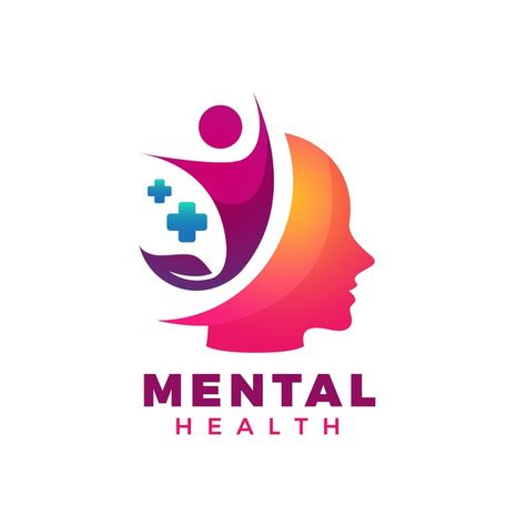 Gradient mental health logo template | Free Vector #Freepik #freevector Mental Health Logo Design, Mental Health Logo, Health Logo Design, Psychology Logo, Life Coach Logo, Mental Coach, Mental Health Inspiration, Mental Health T Shirts, Logo Design Health